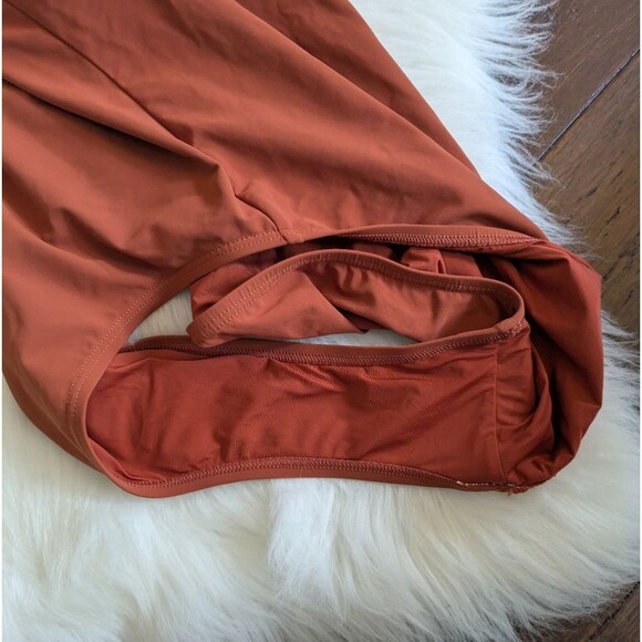 Tory Burch Palma Cutout Swimsuit Desert Spice Brown Orange M Medium - Picture 7 of 7